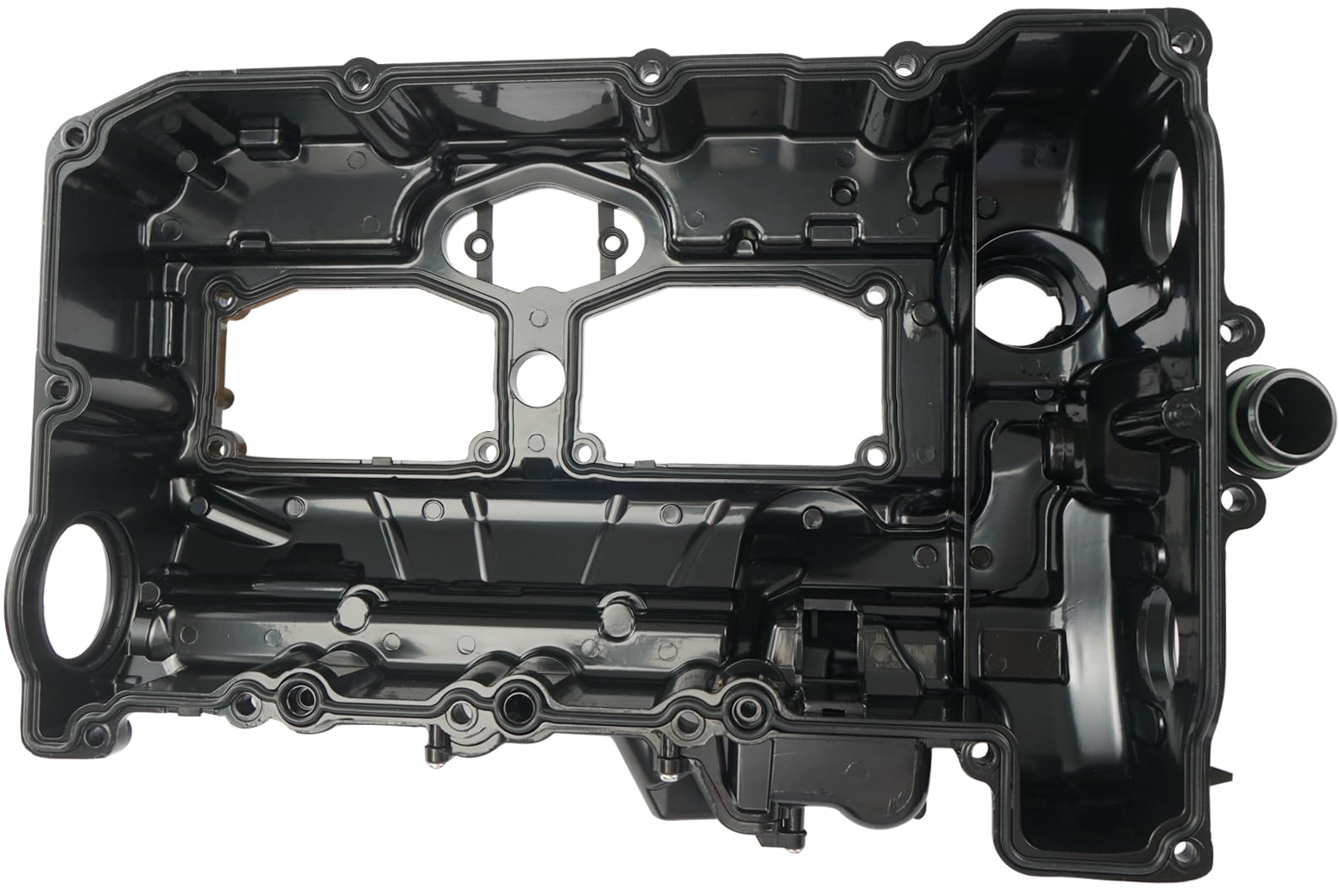 Upgrade Black Aluminum N20 Engine Valve Cover Kit with Gasket, Bolts & Oil Cap Compatible with 2012-2018 BMW 228i 320i 328i 328i GT xDrive 428i 528i X1 X3 X4 X5 Z4 2.0L Replaces 11127588412 264-517