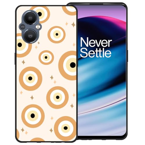 zaztify Phone Case for OnePlus Nord N20 5G, Orange Evil Eye Turkish Demon Eyes Ojo Turco Naranja Cute Shockproof Protective Anti-Slip Thin Soft Cover Shell