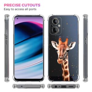 Glisten - OnePlus Nord N20 Case, OnePlus N20 5G Case - Watercolour Giraffe Design Printed Slim Fit Clear Transparent Soft TPU Shockproof Designer Back Case/Cover for OnePlus Nord N20.