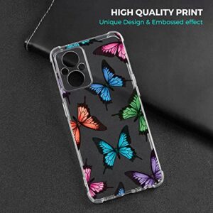 Glisten - OnePlus Nord N20 Case, OnePlus N20 5G Case - Butterfly Pattern Design Printed Slim Fit Clear Transparent Soft TPU Shockproof Designer Back Case/Cover for OnePlus Nord N20.