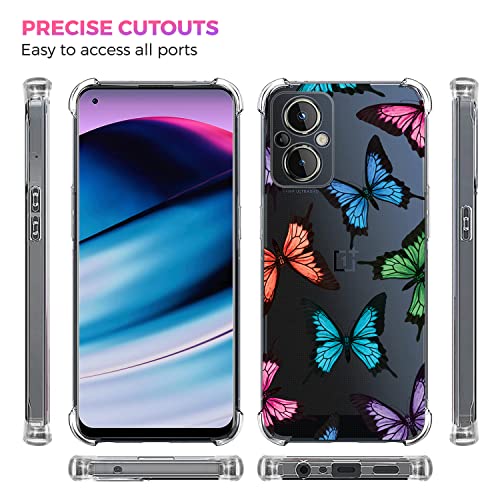 Glisten - OnePlus Nord N20 Case, OnePlus N20 5G Case - Butterfly Pattern Design Printed Slim Fit Clear Transparent Soft TPU Shockproof Designer Back Case/Cover for OnePlus Nord N20.