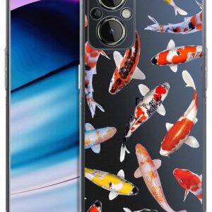 Glisten - OnePlus Nord N20 Case, OnePlus N20 5G Case - Koi Fish Pattern Design Printed Slim Fit Clear Transparent Soft TPU Shockproof Designer Back Case/Cover for OnePlus Nord N20.