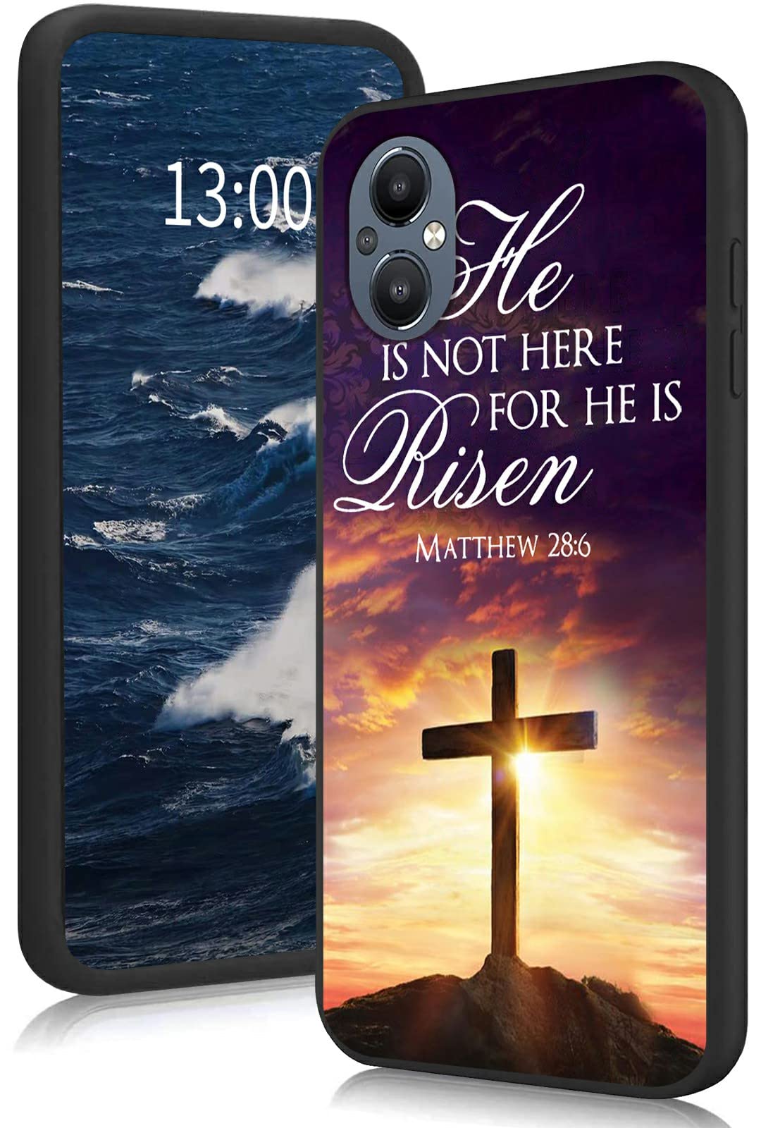 BREIDMKFM Case for OnePlus Nord N20 5G, for OnePlus Nord N20 5G Phone Case, Slim Lightweight Shockproof Soft Protective TPU Case Cover Fit for 1+ Nord N20 5G, Jesus Bible Cross Christian