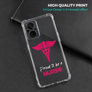 Glisten - OnePlus Nord N20 Case, OnePlus N20 5G Case - Proud to Be A Nurse Design Printed Slim Fit Clear Transparent Soft TPU Shockproof Designer Back Case/Cover for OnePlus Nord N20.