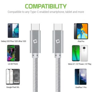 Dual USB-C/PD 60W Fast Charging Cord Compatible with OnePlus Nord N20 5G Plus 5Gbps Data Transfer for Power Delivery Hi Capacity Charging (Black)