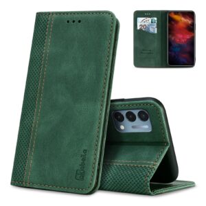 akabeila for oneplus nord n20 5g case luxury pu leather flip case folio wallet phone case women men cover with card holder magnetic closure kickstand shockproof cover 6.43" green