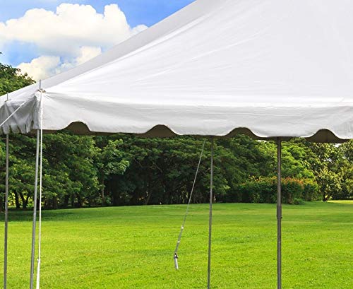 Party Tents Direct 20' x 40' Weekender Canopy Tent with Sidewalls, Easy Up Party Tent for Backyard, Outdoor Tents for Parties, Weddings, Graduations, Banquets, Events, Heavy Duty, PVC White Top