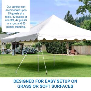 Party Tents Direct 20' x 40' Weekender Canopy Tent with Sidewalls, Easy Up Party Tent for Backyard, Outdoor Tents for Parties, Weddings, Graduations, Banquets, Events, Heavy Duty, PVC White Top