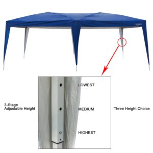 VINGLI 10x20 ft Pop Up Canopy Tent with 6 Sidewalls, Canopy 10x20 with Carry Bag, Outdoor Gazebo Canopy Tent Camping Tent, Patio Event Tent Outdoor Canopy Commercial Canopy (Blue)