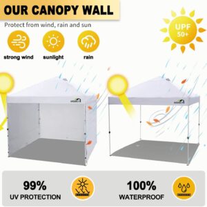 Hisinly Canopy Sidewalls 10 * 10 ft, 3PCS Sunwalls with 210D Oxford Cloth, UV Protection and Waterproof, Suits Pop-up Tent/Instant Canopy/Commercial Canopy, Kahki (Sidewall Only)