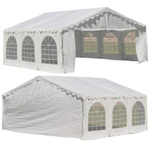 delta 20'x20' budget pe party tent heavy duty upgraded galvanized wedding tent canopy big tents carport outdoor event