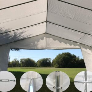 DELTA 20'x20' Budget PE Party Tent Heavy Duty Upgraded Galvanized