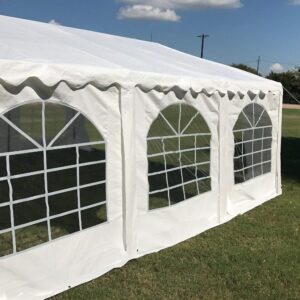 DELTA 20'x20' Budget PE Party Tent Heavy Duty Upgraded Galvanized Wedding Tent Canopy Big Tents Carport Outdoor Event