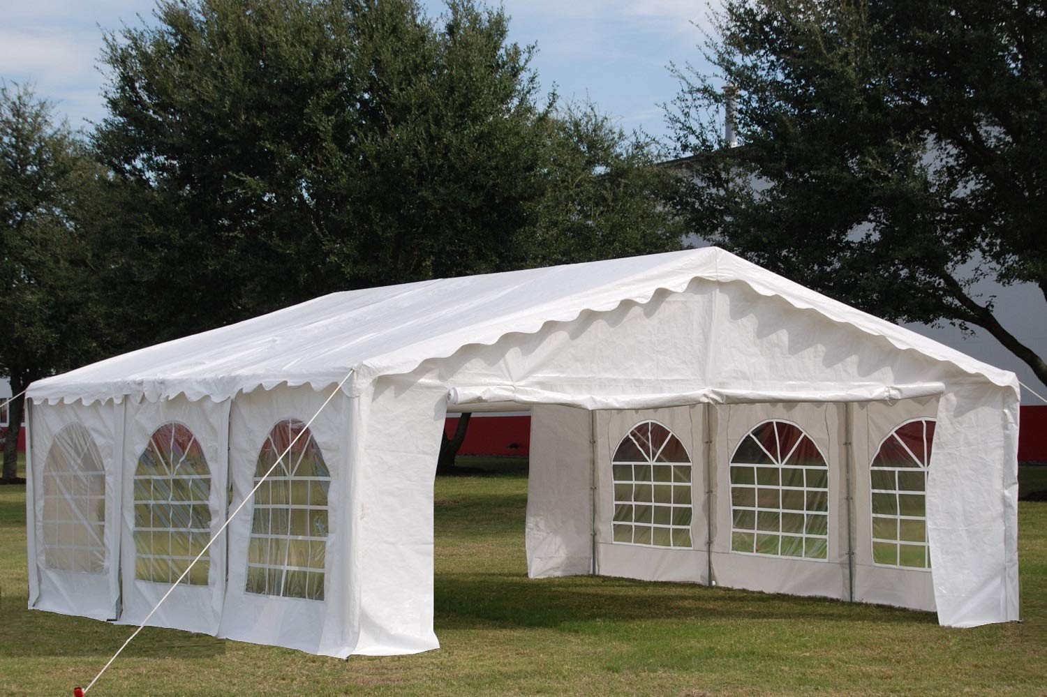 DELTA 20'x20' Budget PE Party Tent Heavy Duty Upgraded Galvanized Wedding Tent Canopy Big Tents Carport Outdoor Event