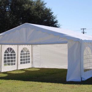 DELTA 20'x20' Budget PE Party Tent Heavy Duty Upgraded Galvanized Wedding Tent Canopy Big Tents Carport Outdoor Event