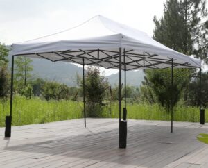 premium outdoor canopy tent - durable, waterproof and easy to set up,10'x20' ez pop up sun shelter gazebo with carry bag for camping, events and backyard parties