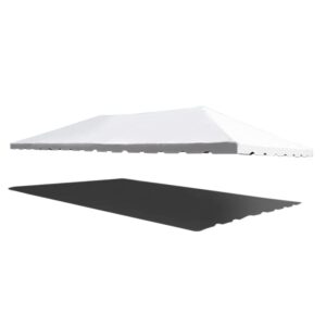 TentandTable 20-Foot x 40-Foot Tent Top | for West Coast Frames | 16oz Block-Out Premium Vinyl | White | Indoor/Outdoor | for Parties, Weddings, and Events | Commercial and Residential Use