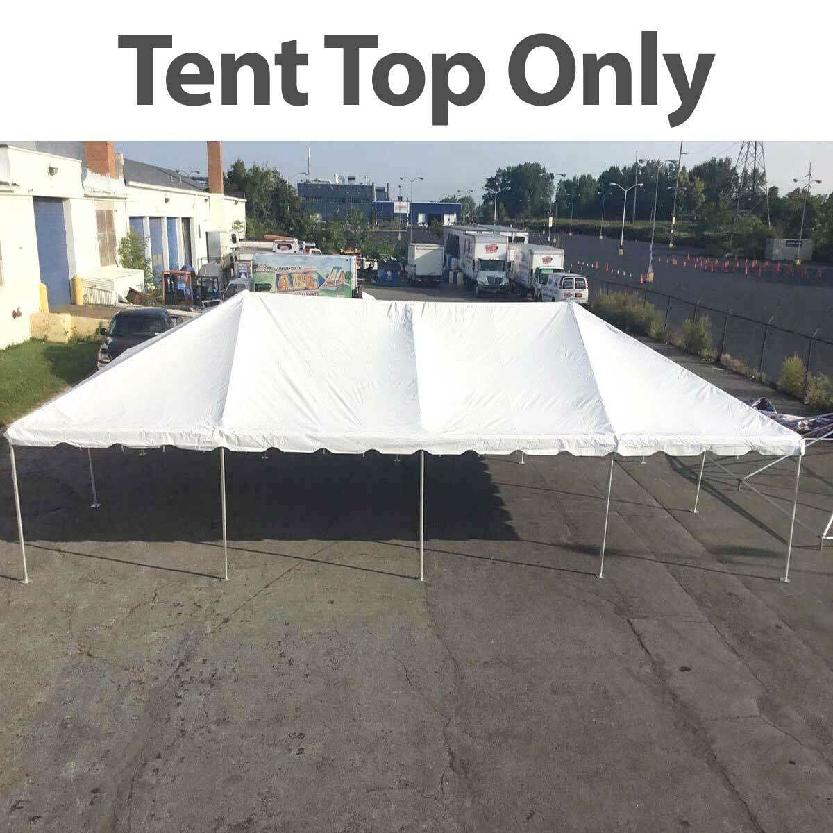 TentandTable 20-Foot x 40-Foot Tent Top | for West Coast Frames | 16oz Block-Out Premium Vinyl | White | Indoor/Outdoor | for Parties, Weddings, and Events | Commercial and Residential Use