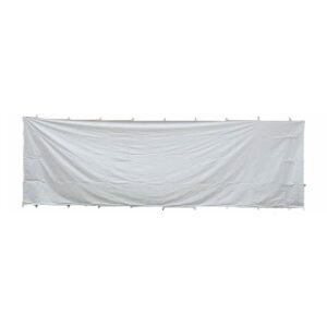 tentandtable 8' x 20' premium blockout solid sidewall kit for high peak frame for commercial outdoor party & pop up canopy tents, 16 oz pvc white vinyl, single side wall, wall only, tent not included