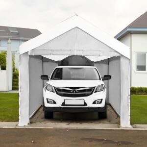 Caravan Canopy Domain 10 x 20 Foot Durable Portable Garage Carport Canopy Car Tent Sidewalls with Dual Zippers & Roll Up Door, Black (Sidewalls Only)