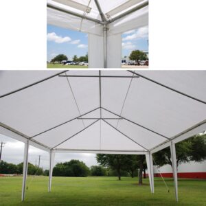 DELTA 15'x30' WDMT PE Party Tent, Wedding Tent, Outdoor Event Canopy,Backyard Garden Shelter Gazebo,Galvanized Steel Frame,Metal Connectors,Carry Bags