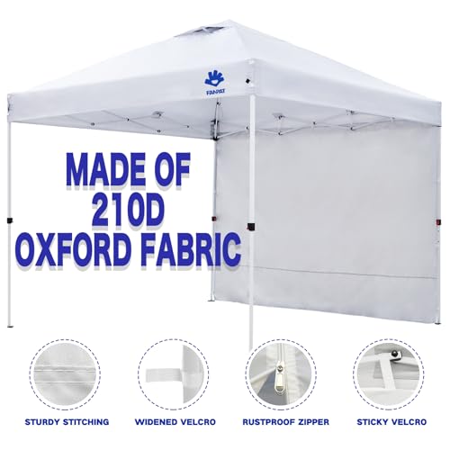 Fanpat Instant Canopy Tent Sidewalls for 10x10 Pop Up Canopy Waterproof,99% UV Protection，3 Piece Sidewalls, White(3PCS Sidewall Only, Canopy Tent NOT Included)