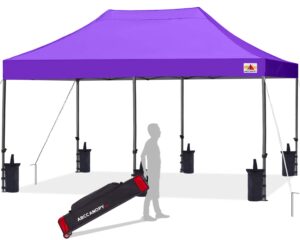 abccanopy patio pop up canopy tent 10x20 commercial-series(purple)