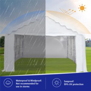 GREEN PARTY 13x26FT Party Tent Heavy Duty, Large Wedding Event Shelters with 3 Carry Bags & Removable Sidewalls, Outdoor Canopy Gazebo Commercial Tent for Carport Camping Garden Patio