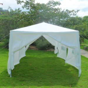 OxiQmart 10'x30' Outdoor Canopy Party Wedding Tent White Gazebo Pavilion w/8 Side Walls