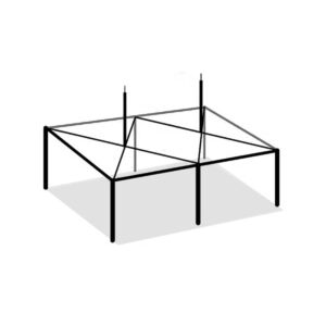 20' x 30' high peak canopy tent twin tube frame only | for parties, vendors, weddings, and events | commercial and residential use (tent top not included)