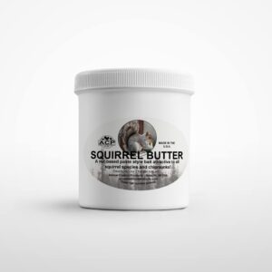 squirrel butter paste bait 8 ounce | irresistible sweet scented & highly attractive lure for red & grey squirrels chipmunks | good all season long