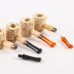 Tobacco Pipes, VOVCIG Corn Shaped Cigar Pipes for Smoking Durable Smoking Pipe for Cigar Aficionado (8 x Small Pipes)