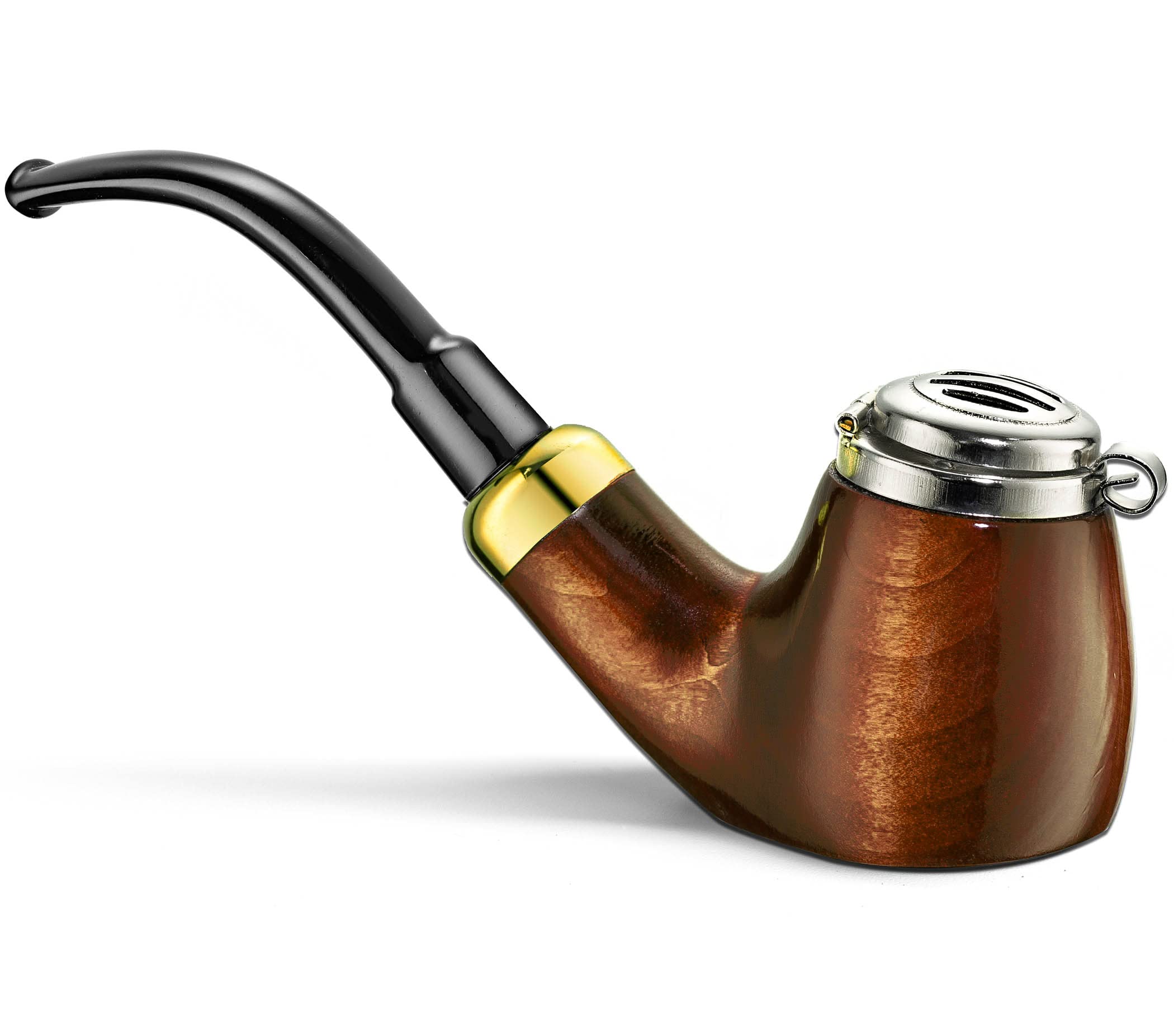 Mr. Brog Full Bent Smoking Pipe - Model No: 21 Old Army Brown - Pear Wood Roots - Hand Made (Brown #21)