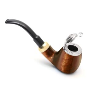 Mr. Brog Full Bent Smoking Pipe - Model No: 21 Old Army Brown - Pear Wood Roots - Hand Made (Brown #21)