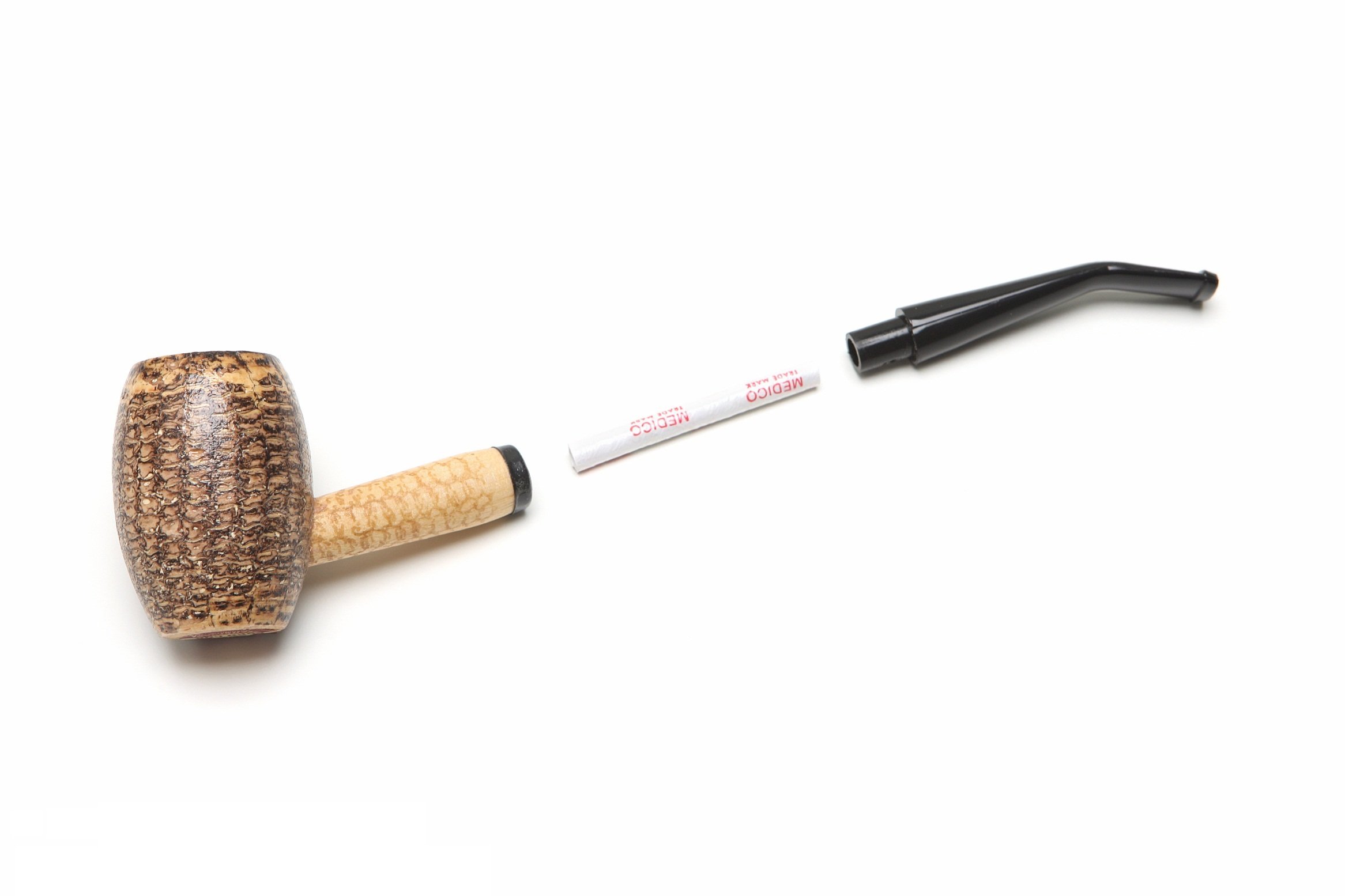 Missouri Meerschaum - Country Gentleman Corn Cob Tobacco Pipe - Bent Bit