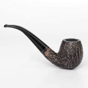 MUXIANG Pipe with Rusticated Finished,Bent Pipe Stem Cools The Tobacco Pipe and Easy to Clean AA0014S-PS2