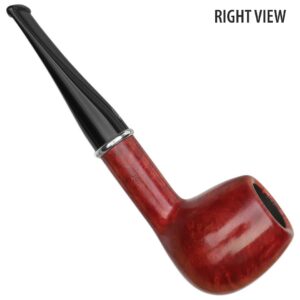 Arcobaleno Red Savinelli Tobacco Pipe - Naturally Stained & Handmade Tobacco Pipe From Italy, Colorful Straight Stem Pipe, Briar Wood Tobacco Pipe (Red, 207)