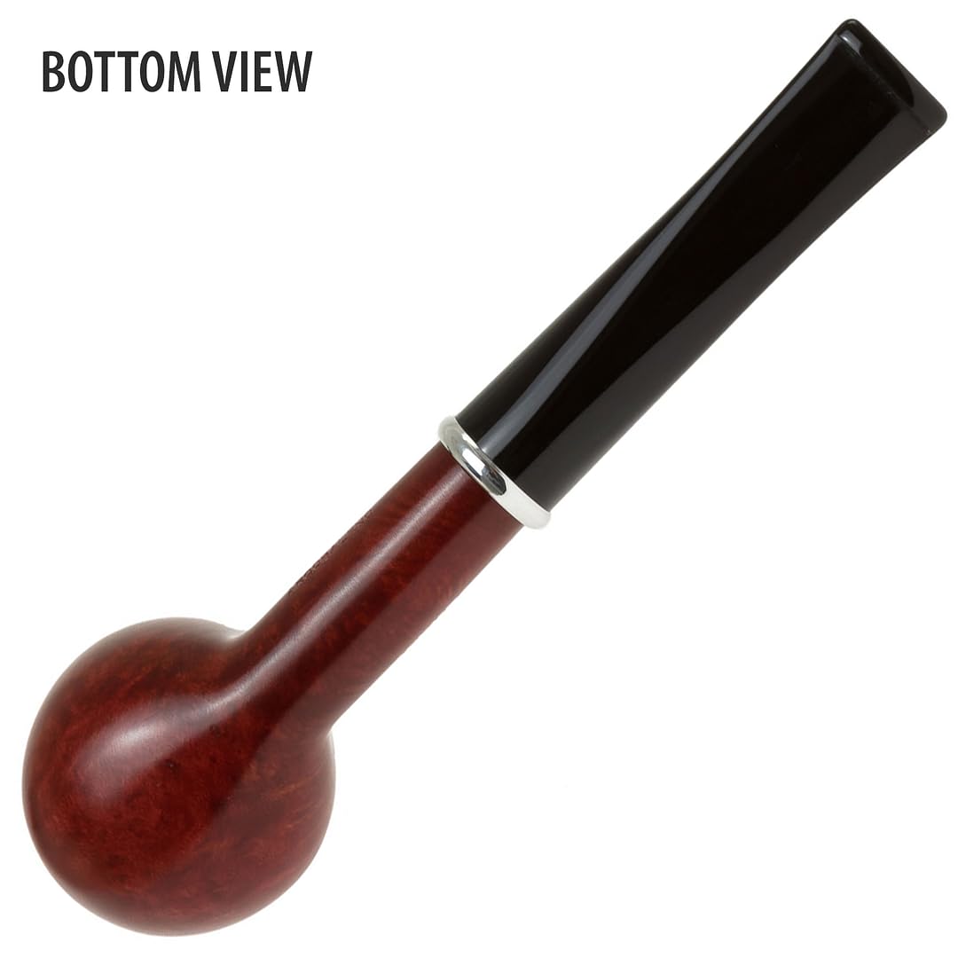 Arcobaleno Red Savinelli Tobacco Pipe - Naturally Stained & Handmade Tobacco Pipe From Italy, Colorful Straight Stem Pipe, Briar Wood Tobacco Pipe (Red, 207)