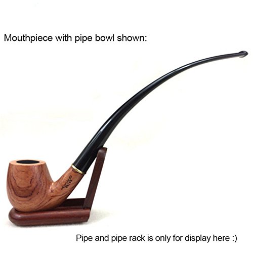 Acrylic Tobacco Pipe Mouthpiece Long Stem 9 mm Activate Carbon Filter Reading Smoking Pipe Mouthpiece