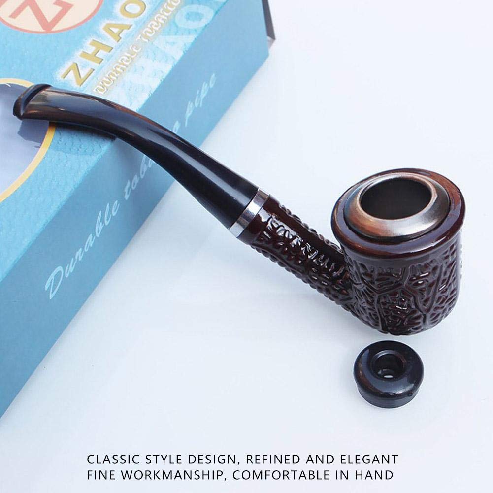 Tobacco Pipe, Classic Bent Cigarette Tobacco Pipe Delicate Resin Smoking Pipe Gift, Ideal Gift for Your Boyfriend, Families, Workmates, Fine Workmanship, Comfortable in Hand