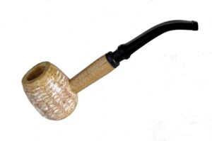 missouri meerschaum - diplomat corn cob tabacco pipe - apple, bent bit