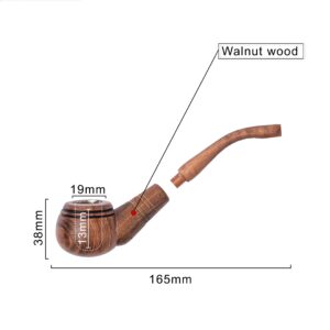 Dr. Watson - Wooden Tobacco Pipes, Set of 3, Classic Shape, Handmade from Natural Wood