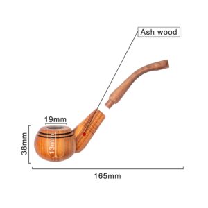 Dr. Watson - Wooden Tobacco Pipes, Set of 3, Classic Shape, Handmade from Natural Wood