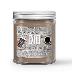 baker street detective candle (4oz) tobacco and espresso scented soy