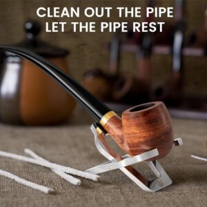 SPIPER Churchwarden Tobacco Pipes, Handmand Pearwood Tobacco Pipe, Acrylicmouthpiece for Smoking，Beginner Pipe Kit with Pipe Cleaners, Pipe Scraper,Best Gift For Man&Women