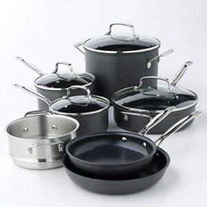 Cuisinart 11-Piece Cookware Set, Black, Chef's Classic Nonstick Hard Anodized, 66-11