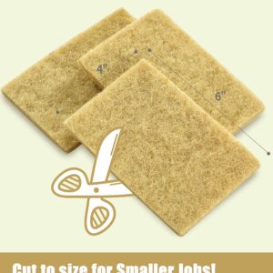 Foamstar Natural Scouring Pads 6 Pack- Non-Scratch Sisal Cleaning Scrub Pads for Dishes, Eco-Friendly Coconut Fiber Kitchen Scrubbers for Pans and Pots, Compostable, Biodegradable