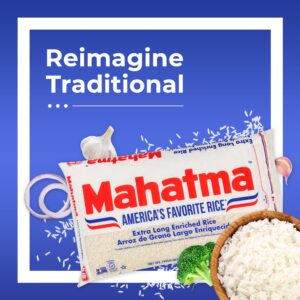 Mahatma Extra-Long-Grain Rice 5-Pound Rice Bag, Gluten-Free and Non-GMO White Rice Bulk Bag, 1 Bag of Rice