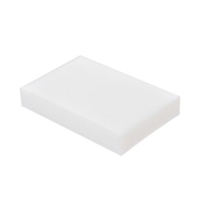 hdpe block white pe polyethylene rectangular solid plastic tapping block high density sheet great for diy projects for machining home floor improvement （3/4" x 4-½" x 3"）