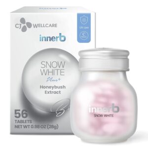 innerb snow white (28 servings, 4 weeks) - uv protection and antioxidant boost, premium korean skincare supplement by cj wellcare. honeybush extract, vitamin c.